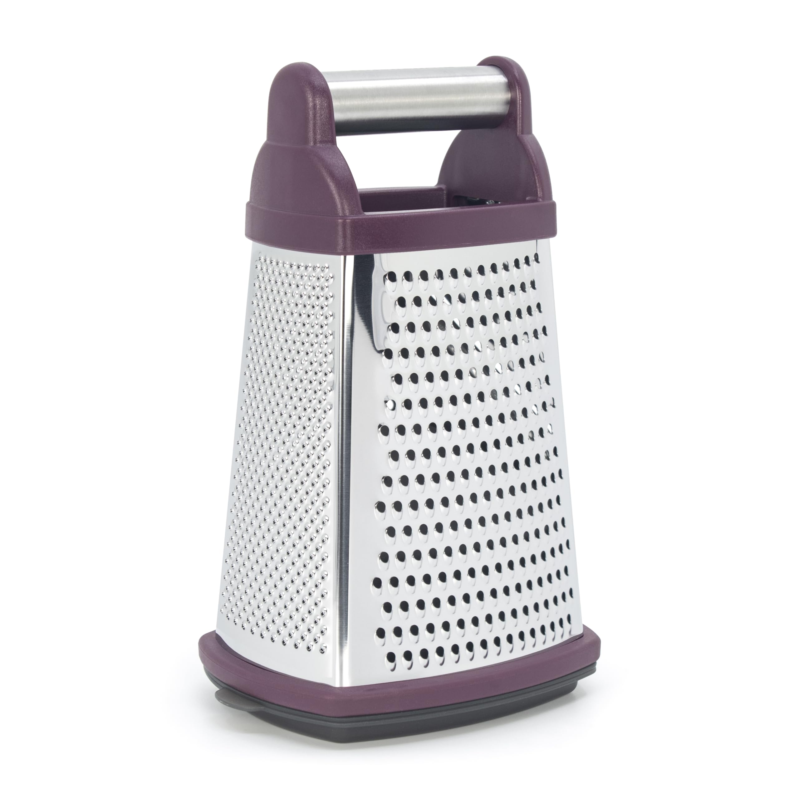 KitchenAid - Gourmet Grater, 4-Sided Stainless Steel Box Grater with Detachable Storage Container, Easy to Grate, Slice, & Shred (Beetroot)