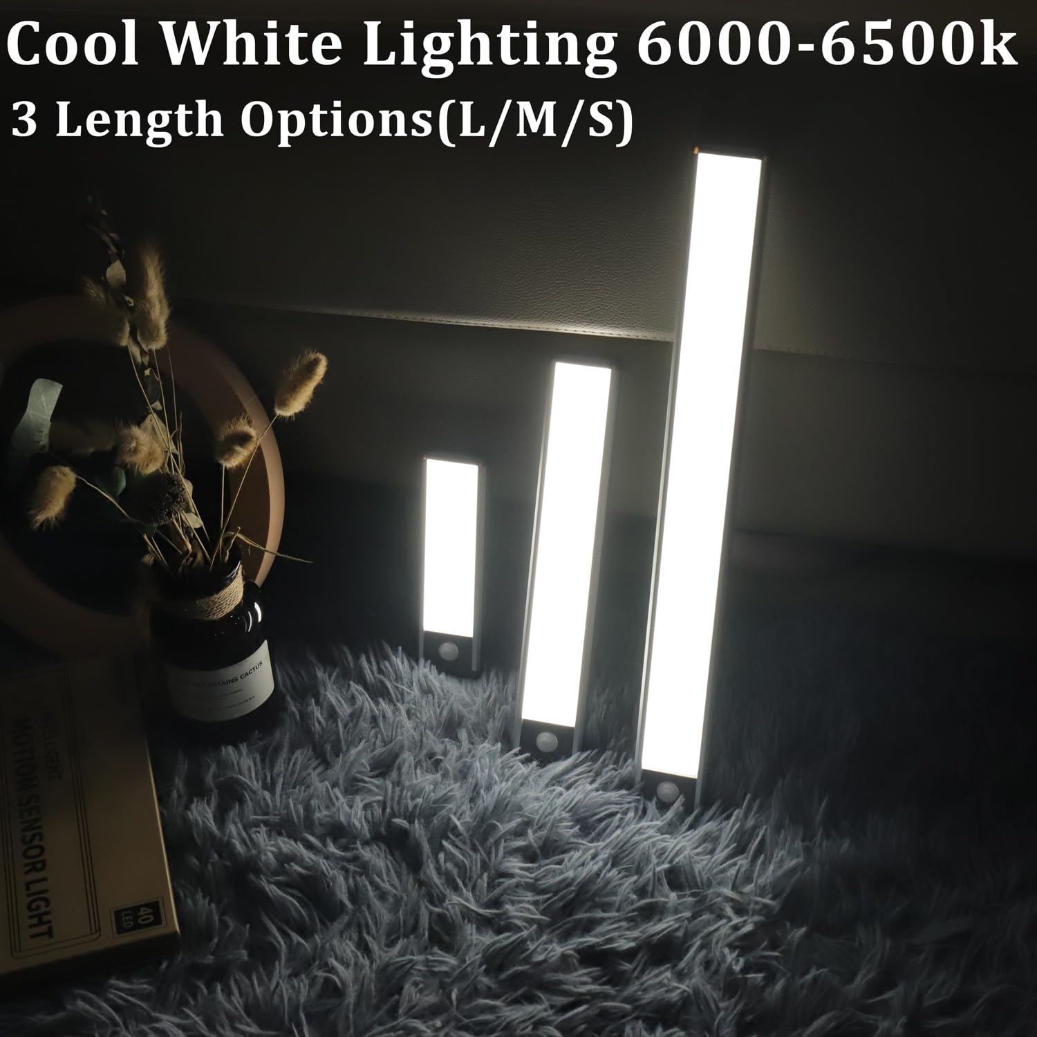 Ultra-Bright 70LED Motion Closet Lights 2000mAh Rechargeable Large Battery Powered Long Lasting Wardrobe Lighting. Cordless Sensor Lamp for Kitchen Under Cabinet, Counter, Pantry. 6000k Cool White