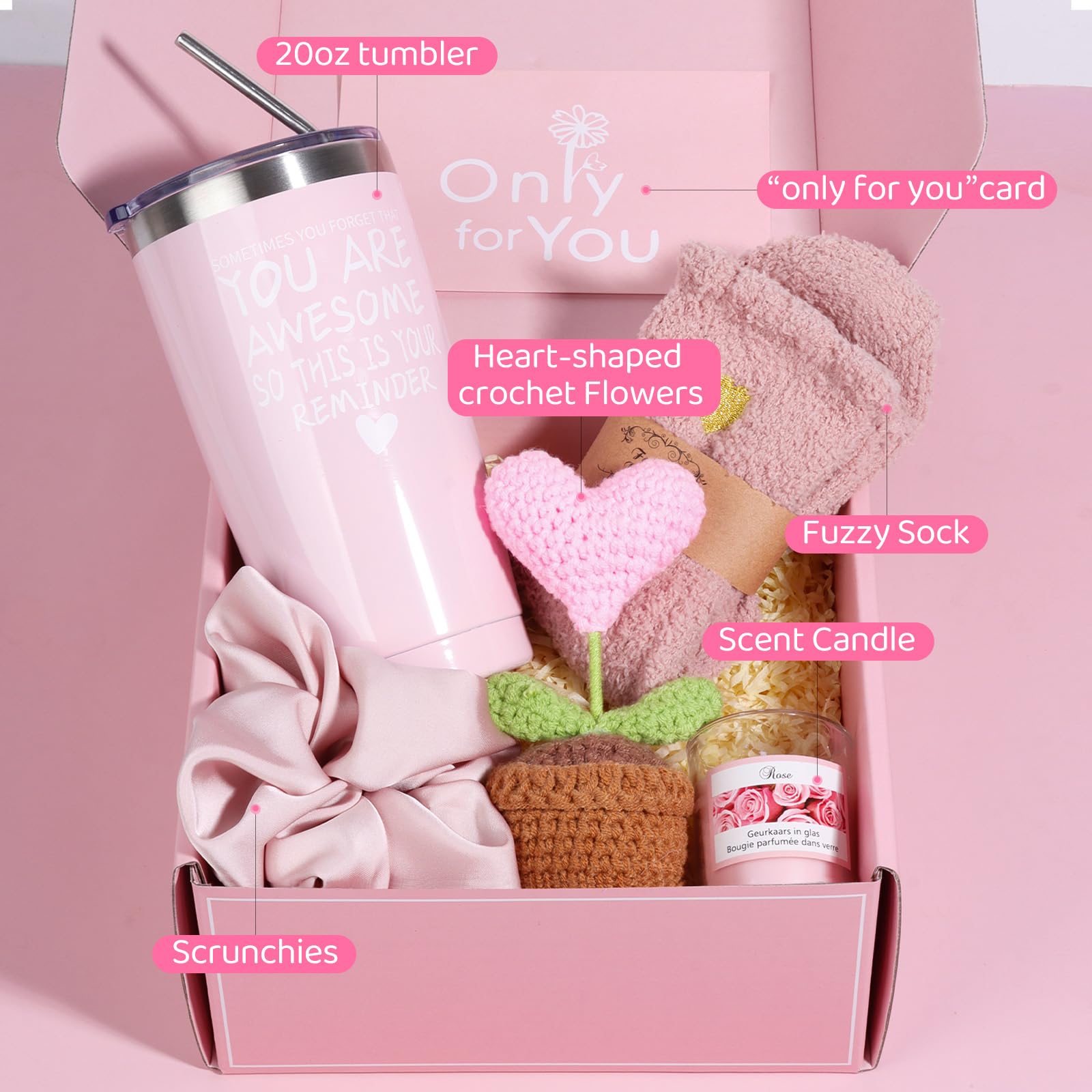 Gift Baskets for Women, Gift for Birthday, Christmas, Mother's Day, Valentine's Day, Get Well Gifts for Women, Teen girl,Siter, best friend, her, wife,Inspirational Gift Set Box
