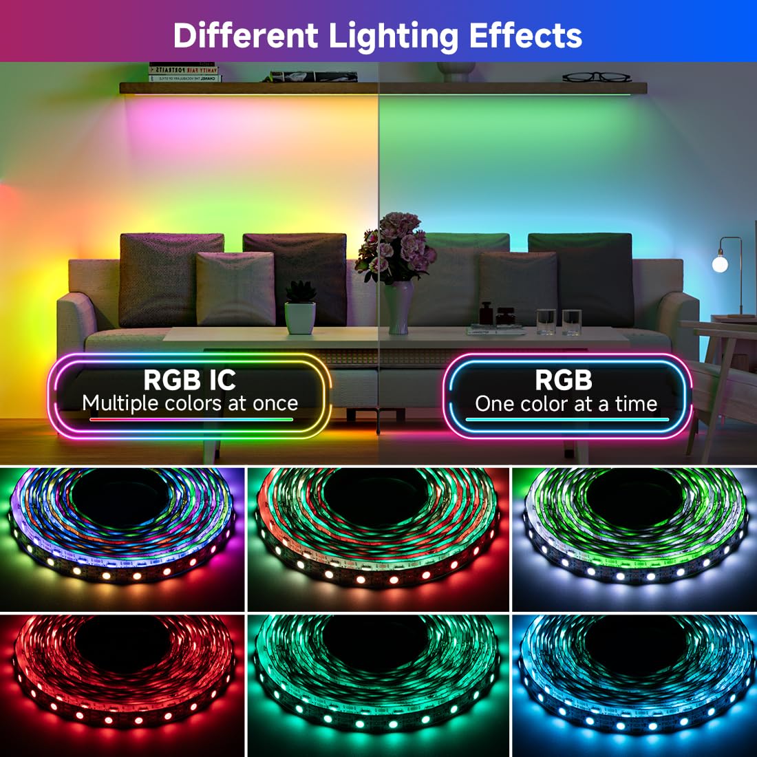 BTF-LIGHTING UL Listed WS2812B IC ECO LED Strip Individually Addressable RGB 5050SMD Alloy Wire 5M 300LED 60Pixel/m Flexible Dream Color Black PCB IP30 DC5V for DIY Project(No Adapter or Controller)