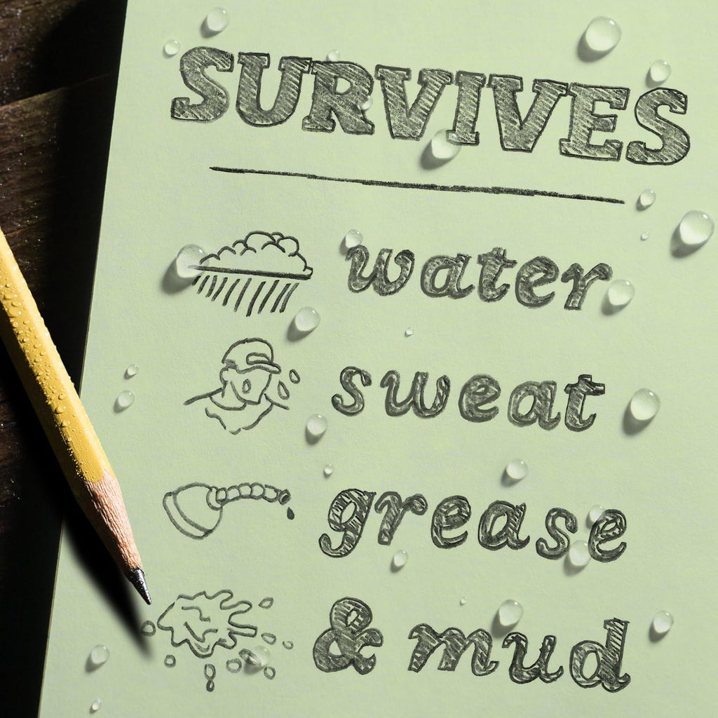 ‎Rite in the Rain Weatherproof Soft Cover Pocket Notebook, 3.5" x 6", Green Cover, Universal Pattern (No. 964)