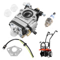 munirater Carburetor Replacement for Earthquake 43cc Engine E43 E43CE E43WC Auger MD43 WE43 WE43E WE43CE Edger Powermate PEA438 PCV43 Tiller Cultivator with Fuel Line