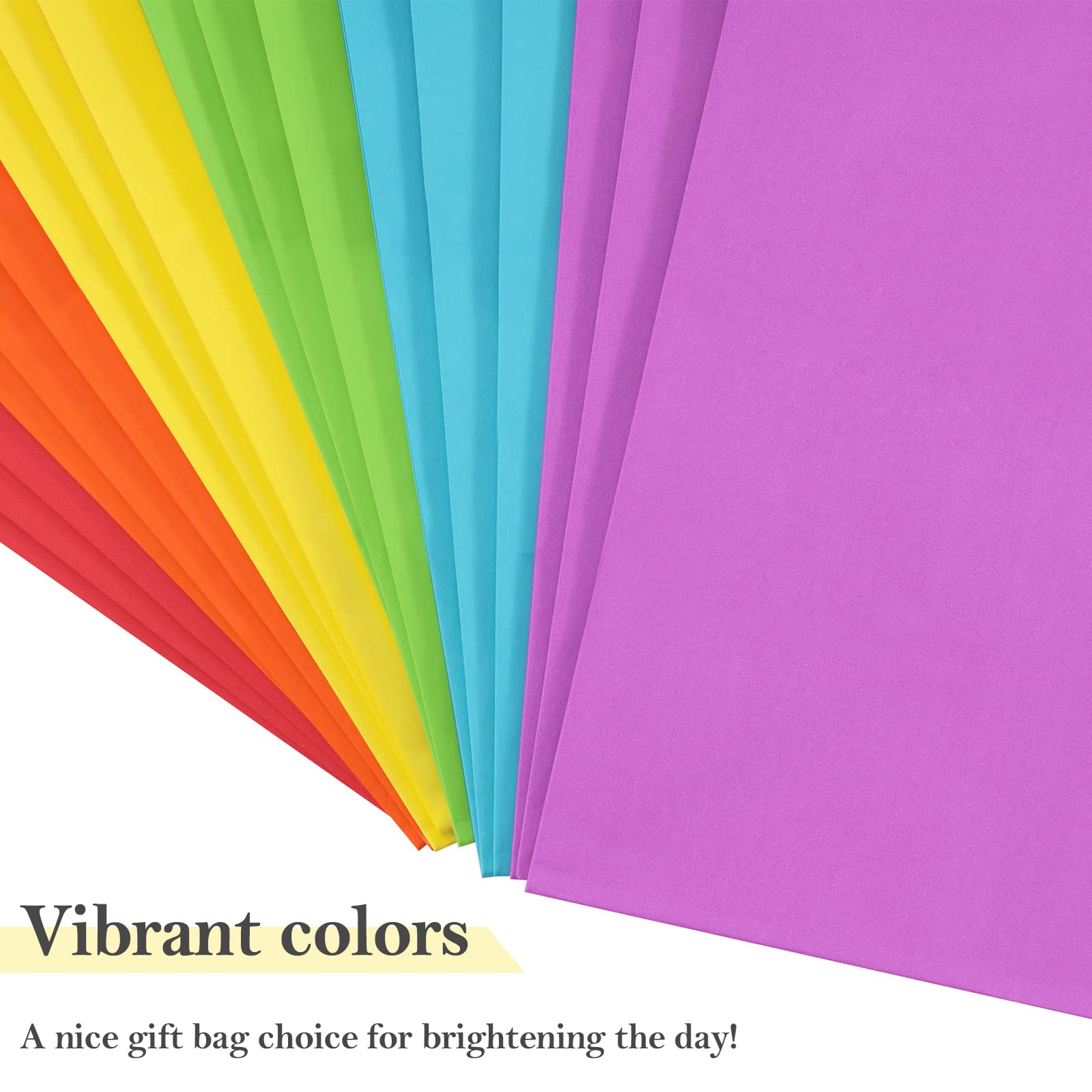 BagDream Medium Party Favor Paper Gift Bags with Handles 24PCS 8x4.25x10.5 6 Assorted Rainbow Colors Party Bags Kraft Paper Bags for Wedding Brithday Parties