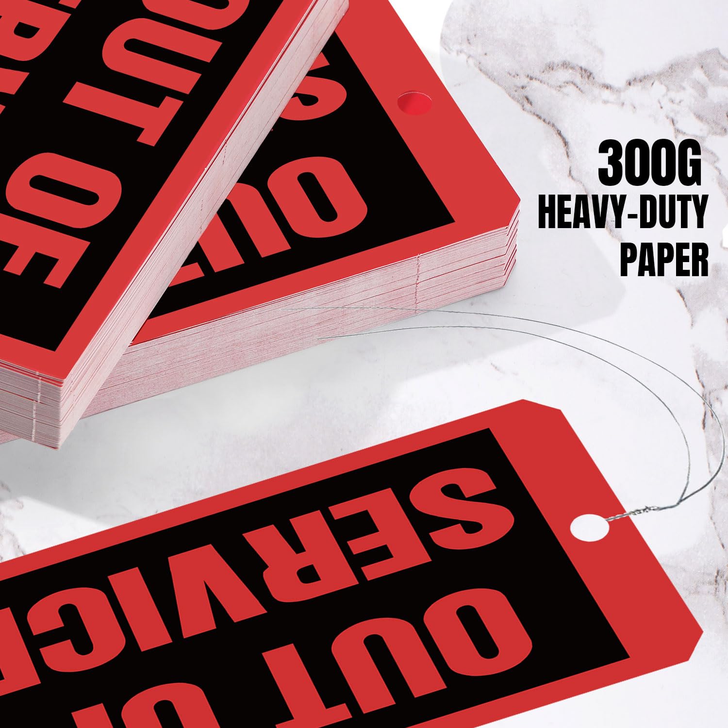 200PCS Out of Service Tags - 6.22 x 3.15-in Maintenance Required Red Tags Repair Tags with 12-in Tag Wires Attached for Machine Equipment Inspection Maintenance