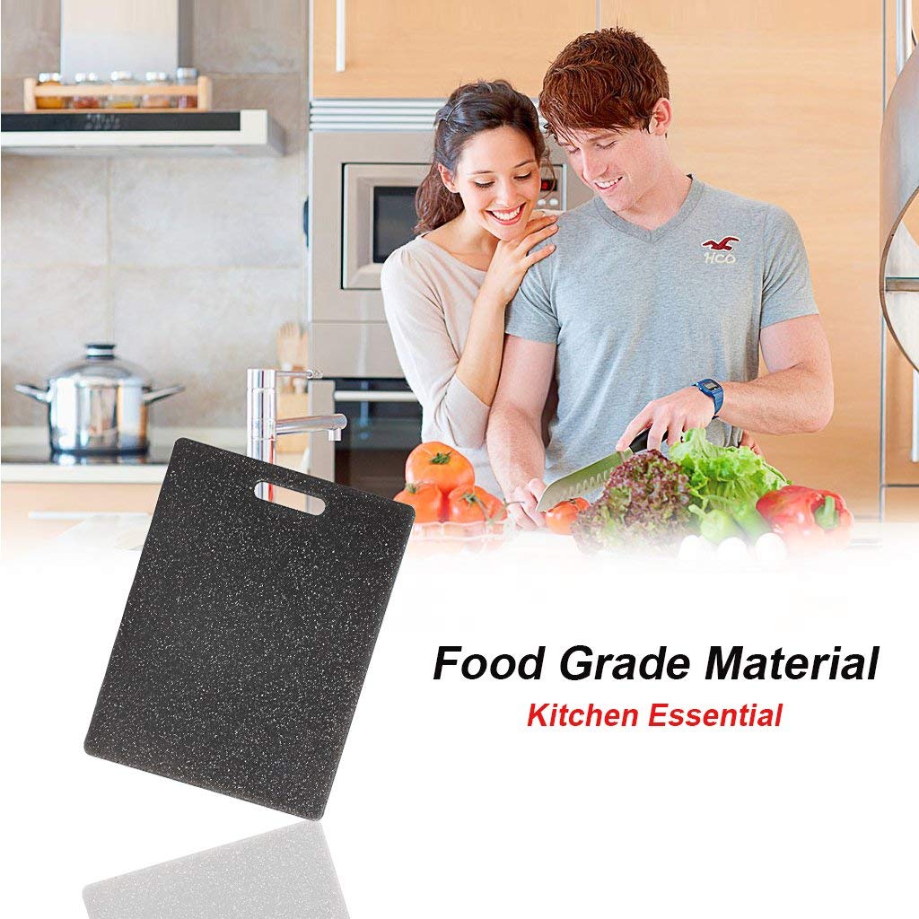 Kitchen Cutting Boards(3-Piece Set), Plastic Chopping Board Set - Unique Marble Appearance Design Dishwasher Safe for Meat Vegetables Fruits