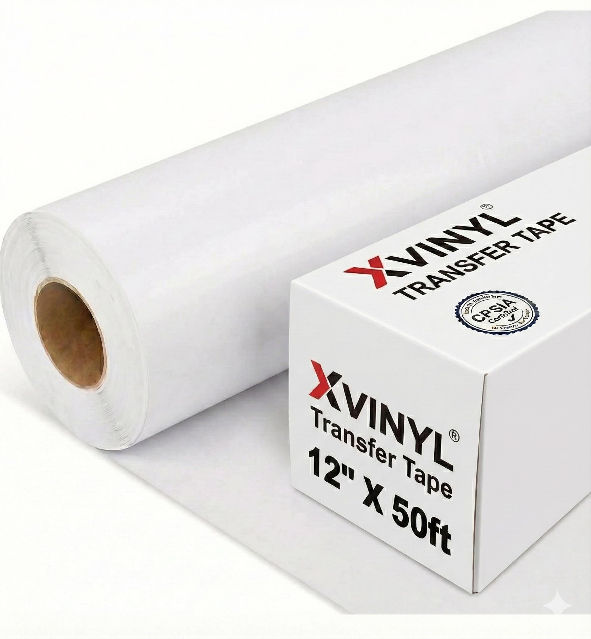 Xvinyl Transfer Tape for Vinyl - Clear Grid 12”x50FT Transfer Tape Roll Works Great with Oracal 651, 631 and Cricut Vinyl