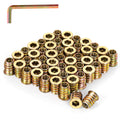 3/8-16 x 20mm Wood Inserts Bolt Furniture Screw in Nut Threaded Fastener Connector Hex Socket Drive for Wood Furniture, 25 PCS