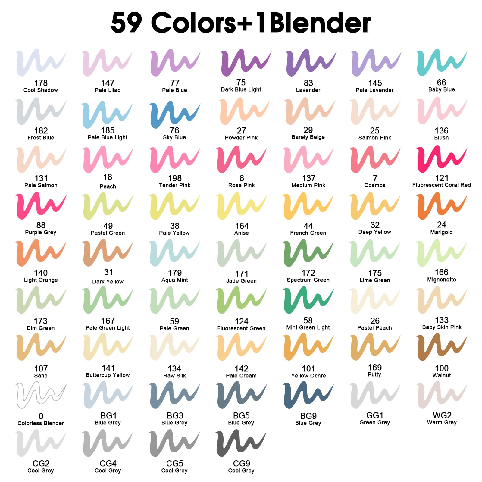 Alcohol Markers,60 Colors Dual Tip Brush & Fine Tip Art Marker Set,for Blending & Shading,Ideal for Coloring Books, Manga & Professional Artwork,Includes Blender Pen & Portable Case