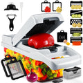 Professional Compact Vegetable Chopper, Veggie Chopper, Chopper Vegetable Cutter, Veggie Chopper with Container, Mandoline Slicer Dicer 9 Inserts