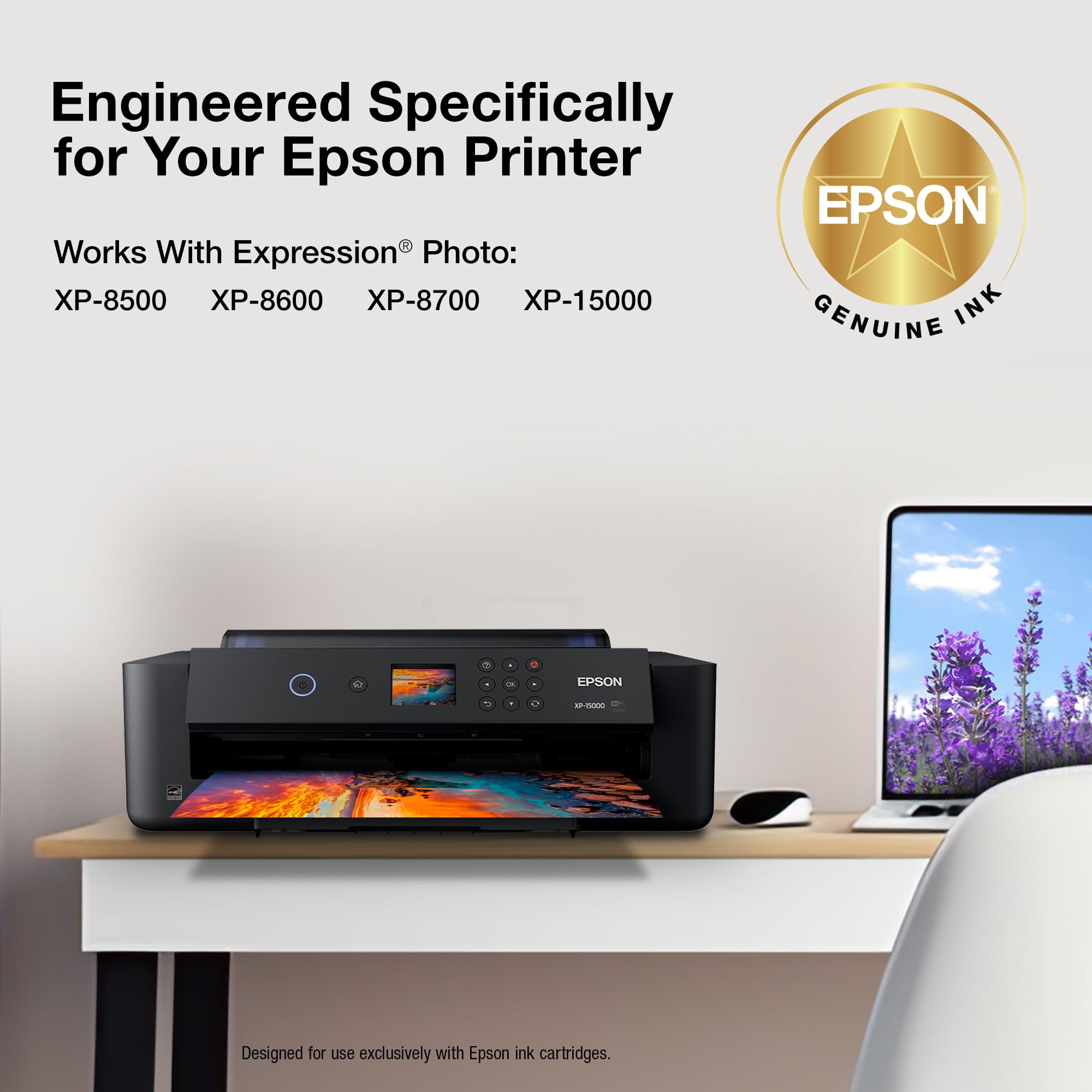 EPSON 312 Claria Photo HD Ink High Capacity Black Cartridge (T312XL120-S) Works with Expression XP-8500, 8600, 8700, 15000