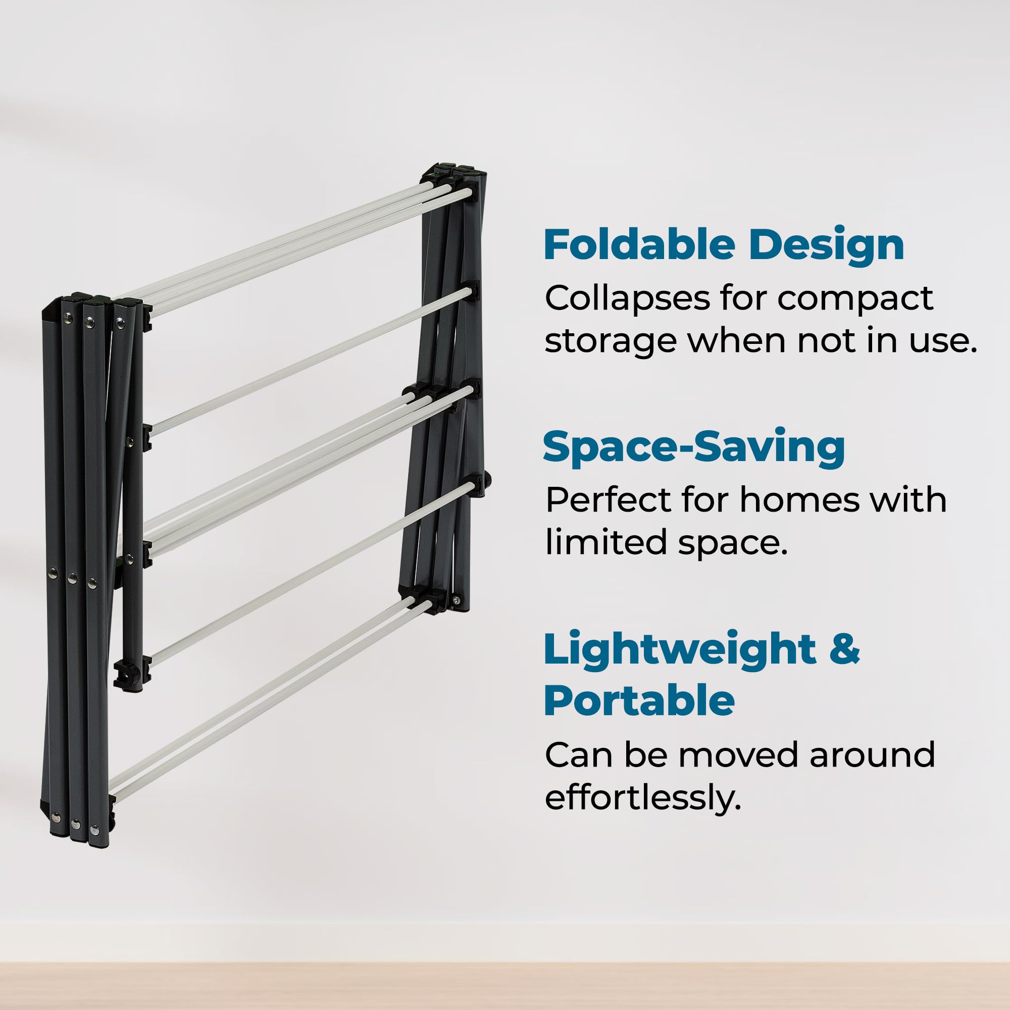 Honey-Can-Do DRY-09065 Collapsible Clothes Drying Rack Steel,White / Siver