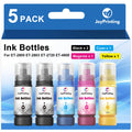 JoyPrinting Ink Refill Bottles Compatible with ET-2800 ET-2803 ET-2720 ET-4800 ET-2400 ET-4700 ET-4810 ET-2840 (2 x Black, Cyan, Magenta, Yellow, 5 Pack)