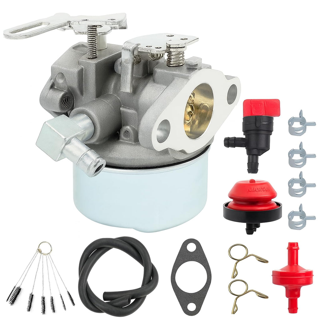 Podoy Upgrade 640084B Carburetor Carb Kit with Smooth Engine Performance, Compatibe with Te-cumseh 4HP 5HP HS50,HSSK40, HSSK50, HSSK55, 640084, 632107, 640105, 521 Snowblower Thrower, 13 Pcs