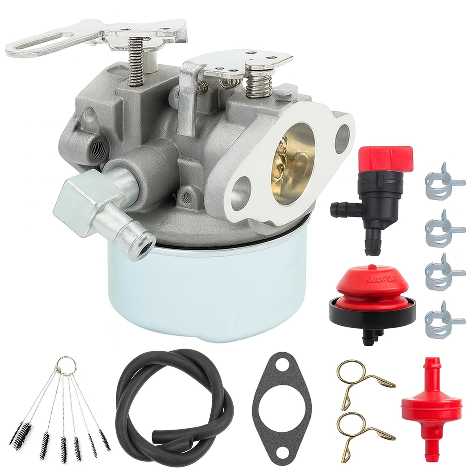 Podoy Upgrade 640084B Carburetor Carb Kit with Smooth Engine Performance, Compatibe with Te-cumseh 4HP 5HP HS50,HSSK40, HSSK50, HSSK55, 640084, 632107, 640105, 521 Snowblower Thrower, 13 Pcs
