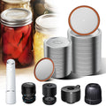 Mason Jar Lids 48 Pack: 24 Wide Mouth + 24 Regular Mouth Canning Lids, Vacuum Seal Food-Grade Canning Supplies Compatible with Electric Vacuum Sealers