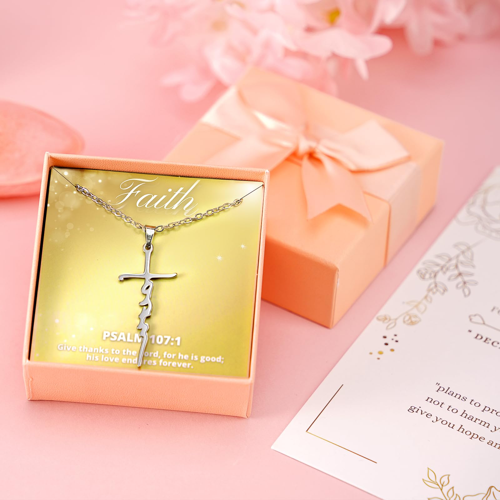 Christian Gifts for Women, Religious Inspirational Birthday Gifts for Christmas, Catholic Gift, Spiritual Faith Verse Gift for Mom, Friend, Sister, Wife, Teacher Appreciation, Encouragement presents