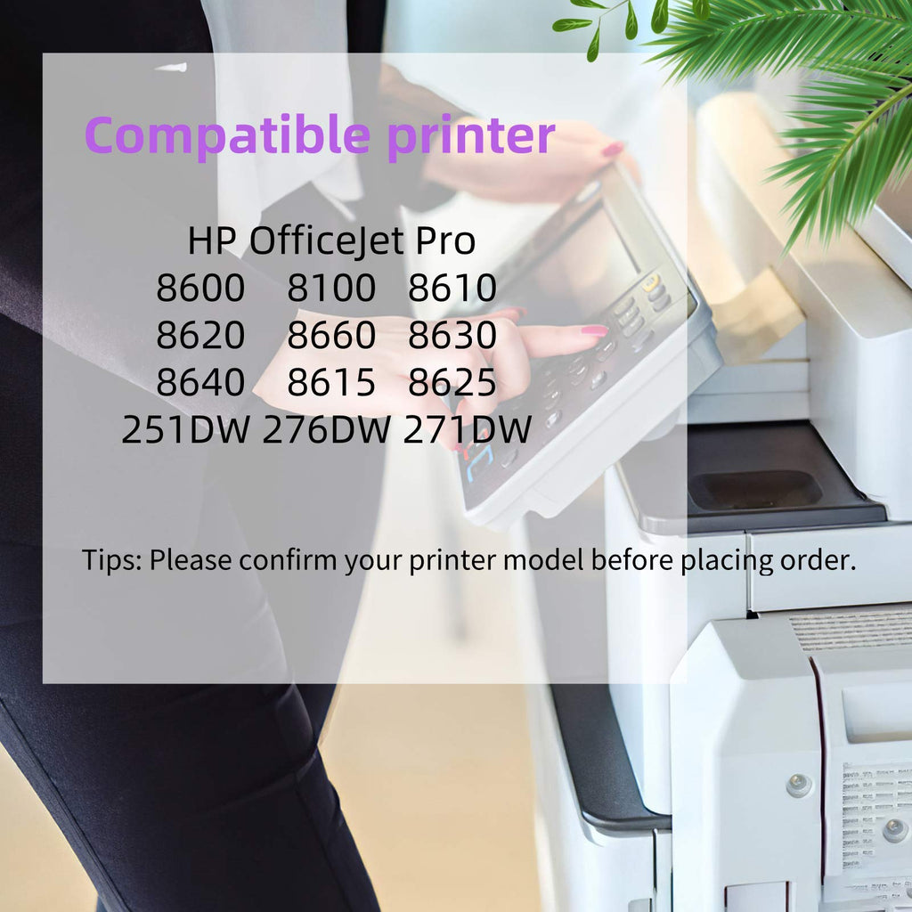 8 Pack 950 951 Ink cartridges Combo Pack Replacement for HP 950XL 951XL 950 XL 951 XL Compatible with HP OfficeJet Pro 8600 8610 8620 8100 8630 8660 8640 8650 8615 8625 Printers HP 950 951XL 8 Pack
