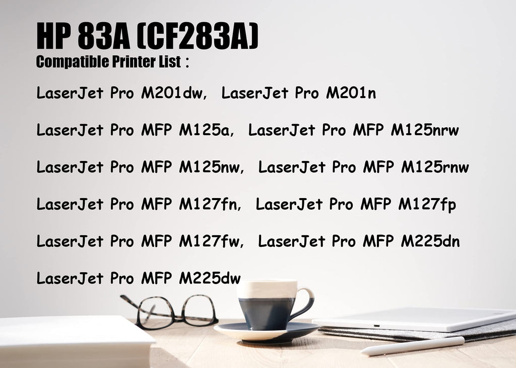 Ultra Toner® Compatible Replacement for HP 83A CF283A hp83a hp83 Black Toner Cartridge for LaserJet Pro M201dw M201n M125a M125nrw M125nw M125rnw M127fn M127fp M127fw M225dn M225dw (1 Pack)