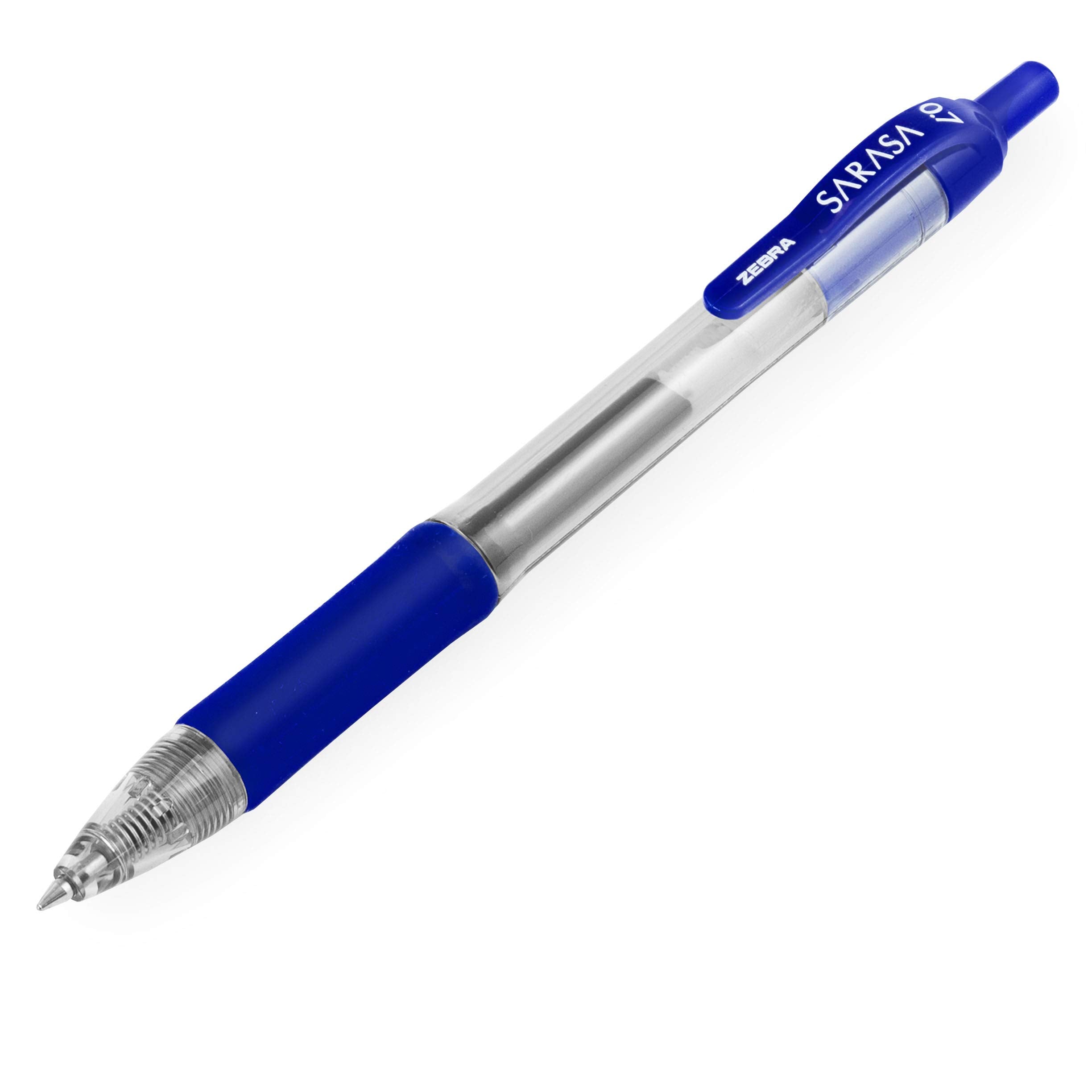 Zebra - Sarasa Retractable Gel Ink Rollerball - Fast Drying - 0.7mm - Blue - Pack of 14