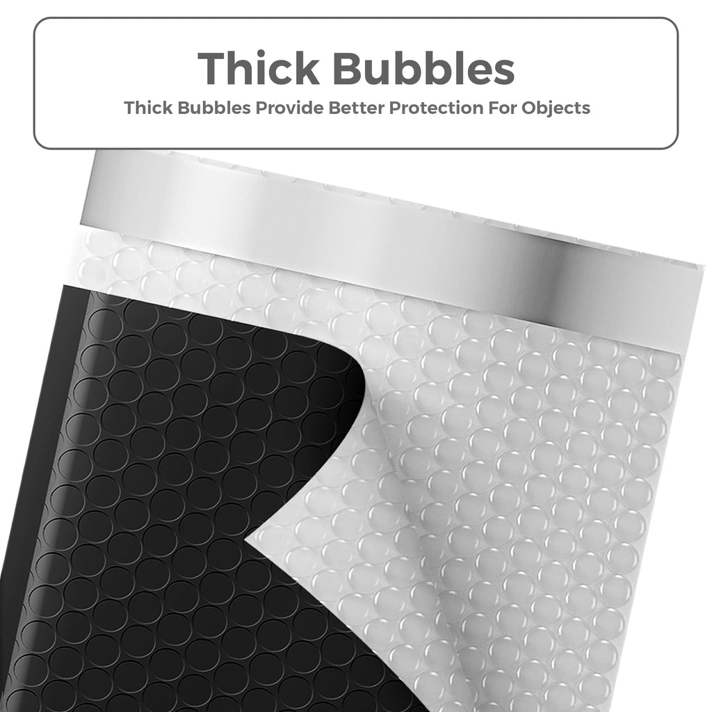 Metronic Bubble Mailers 8.5x12 40 Pack Black Padded Envelopes Usable Size 8.5 x 11 Strong Adhesion Bubble Envelopes Medium Mailing Envelopes Bubble Padded for Small Business Shipping Books Clothes