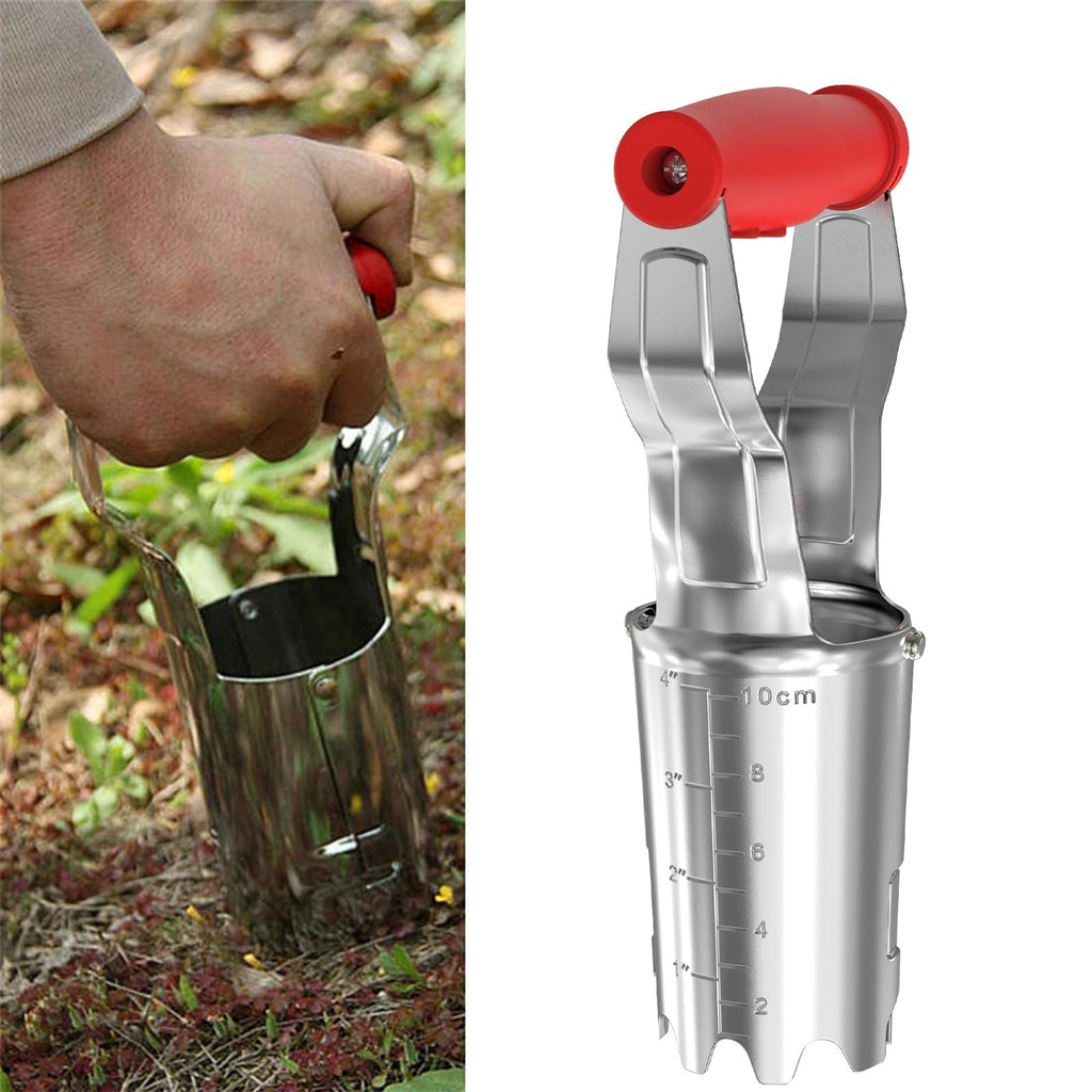 FLORA GUARD Bulb Planter with Depth Markers - Automatic Soil Releasing Seed Bulb Transplanter for Planting/Digging Tulips, Daffodils, Dahlias and More