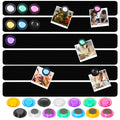 Magnetic Bulletin Board 6PCS Frameless Iron Board Strips Memo Board Bar Adhesive Backing Stainless Whiteboard Strips with 20PCS Magnet for Classroom Office Kitchen