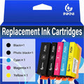 InkNI Remanufactured Ink Cartridge Replacement for Epson 410XL Ink Cartridges 5 Pack 410 XL T410XL for Expression XP-7100 XP-830 XP-640 XP-635 XP-630 XP-530 (Black, Cyan, Magenta, Yellow, Photo Black)