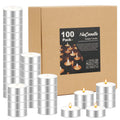 Tea Light Candles 100 Bulk Pack Tealight Candles Unscented Paraffin Candles for Wedding, Christmas, Home Decorative, Outdoor - 4 Hour Burn Time