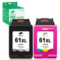 COLORETTO 61 XL 61XL Remanufactured Ink Cartridge Compatible with HP Envy 4500 4501 4502 5530 5531 Deskjet 1000 1010 1050 2512 2540 2542 Officejet 2620 2621 4630 4632 Printer 1 Black 1 Color 2-Pack