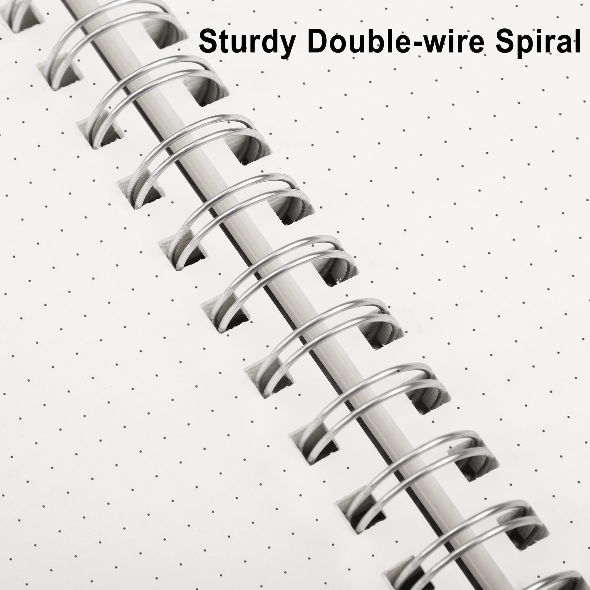 RETTACY Dotted Journal Notebook, 300 Pages, A4 Large Size (21 x 28 cm), 100 GSM Thick Paper, Flexible Plastic Cover, Spiral-bound, for Journaling, Planning, Tracking (Light Green)
