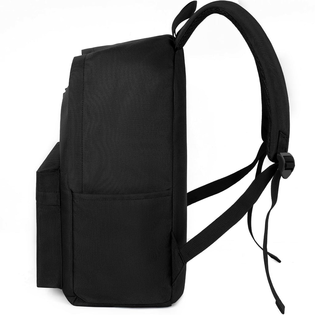 Lightweight Casual Backpack 14-Inch Laptop for Men and Women W30.22 X D14.22 X H40.13 cm Water-Resistant Daily Use School Backpack for Travel Work,Black