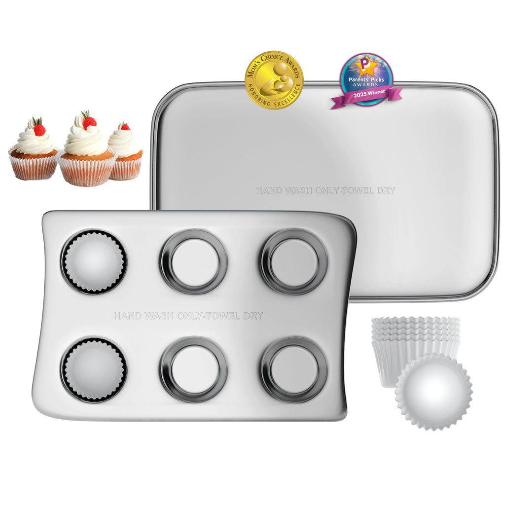 Doll Buddies Kids’ Oven Pan Set for Easy Bake Ultimate Oven | Includes Cupcake, Rectangular Bake Pans & 75 Liners (15 More Than Others) | Accessories for Cooking Easy Bake Oven Mixes