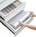 Drawer Liner Shelf Liners for Kitchen Cabinets Non-Adhesive by Linda’s Essentials (17.5 x 240 Inches) - Non-Slip Easy Clean Kitchen Cupboard and Cabinet Protector, Waterproof Mat, Clear Roll