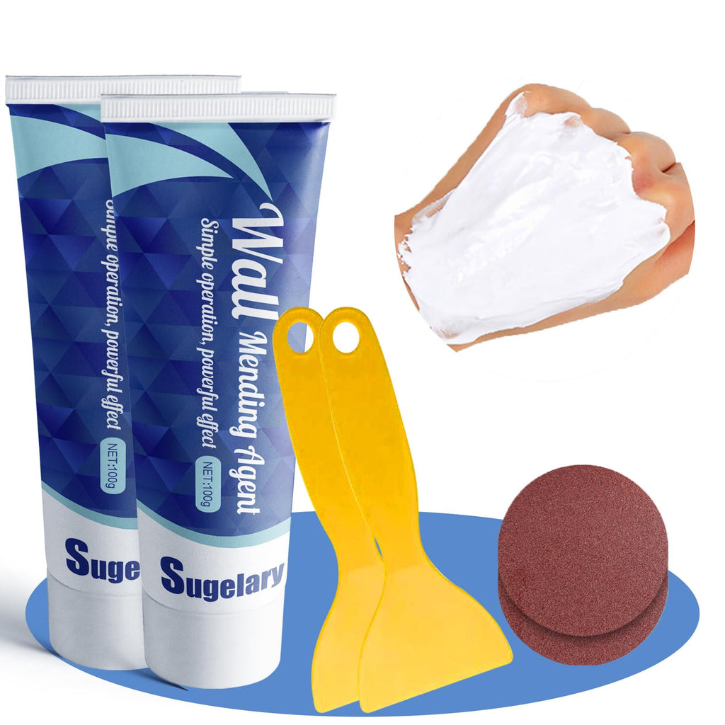 Drywall Repair Kits, 2 Pcs Spackle Wall Repair Kit, Wall Surface Spackle Paste, Wall Mending Agent, Quick Solution to Fix The Holes Wherever Home Wall Also Works on Plaster