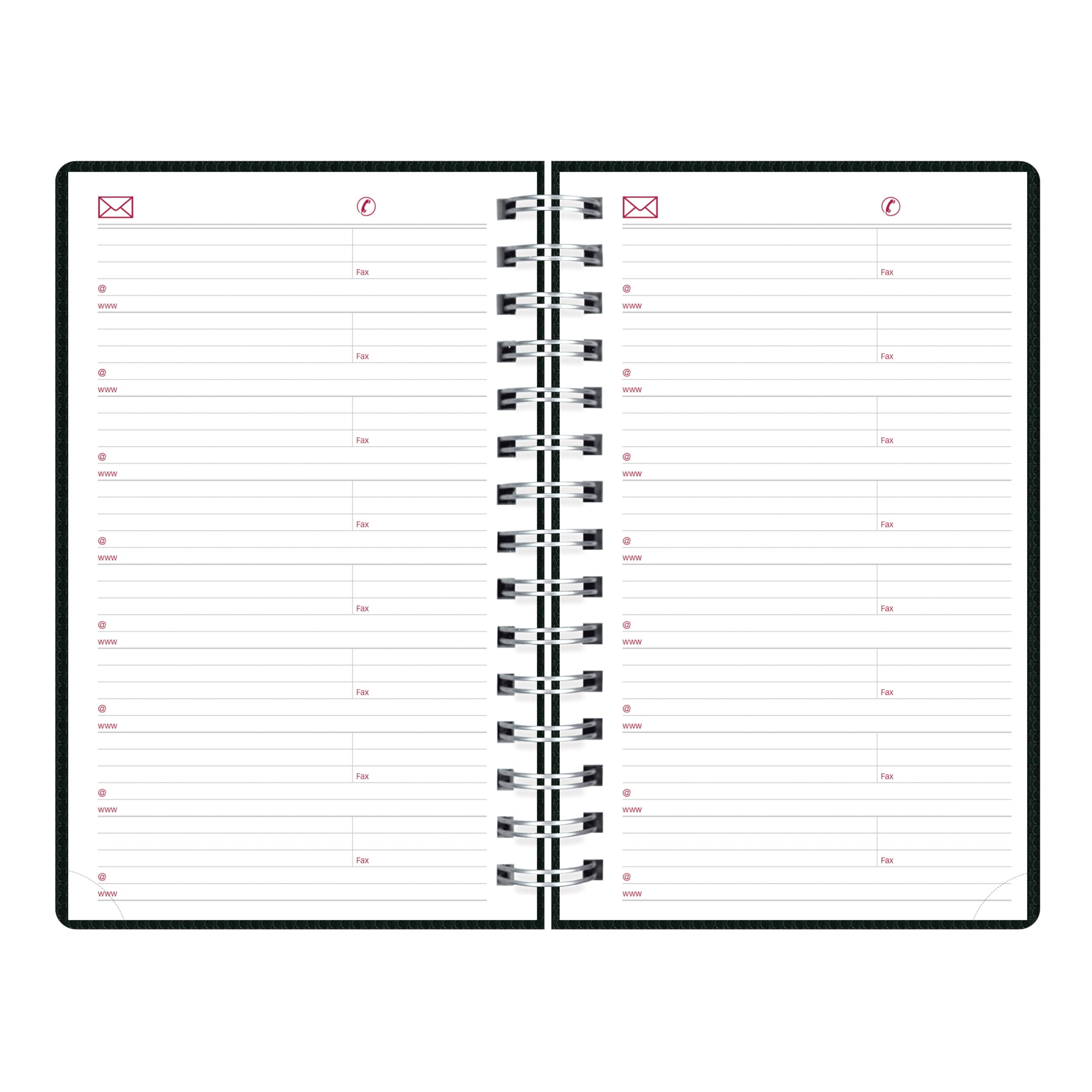 Brownline® 2026 DuraFlex Daily/Monthly Planner, Appointment Book, 12 Months, January to December, Twin-Wire Binding, 8" x 5", Black (CB634V.BLK-26)