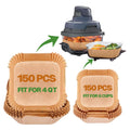 300PCS Air Fryer Liners for Ninja Crispi Air Fryer, Air Fryer Parchment Paper Liners, Square Disposable Paper Liner, Airfryer Liners Baking Paper for Ninja Crispi 4QT&6 Cup Glass Containers