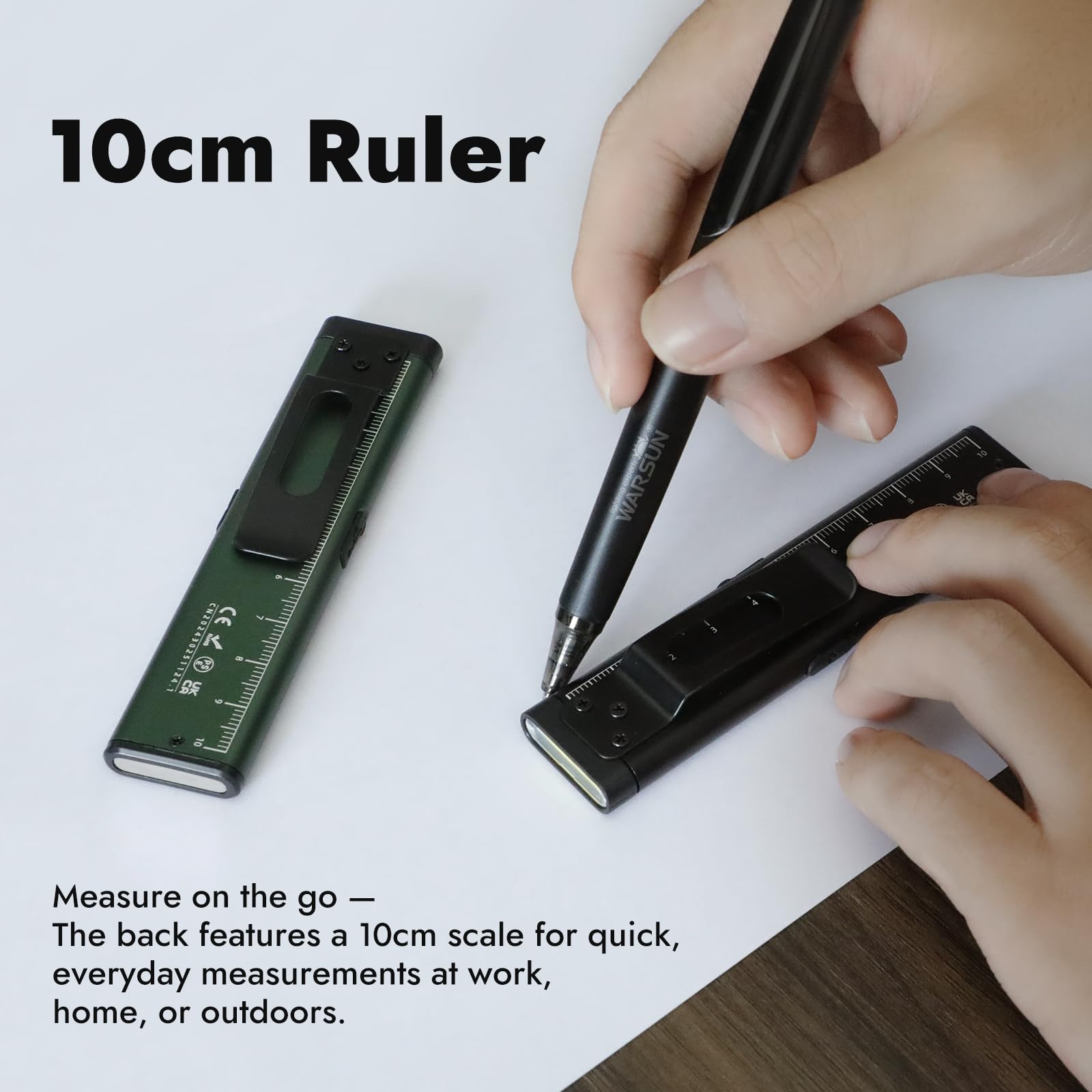 WARSUN T7 Mini LED Flashlight, USB-C Rechargeable, Magnetic Work Light with COB Side Light, Compact EDC Flashlight, Multiple Modes, Portable Pocket Light