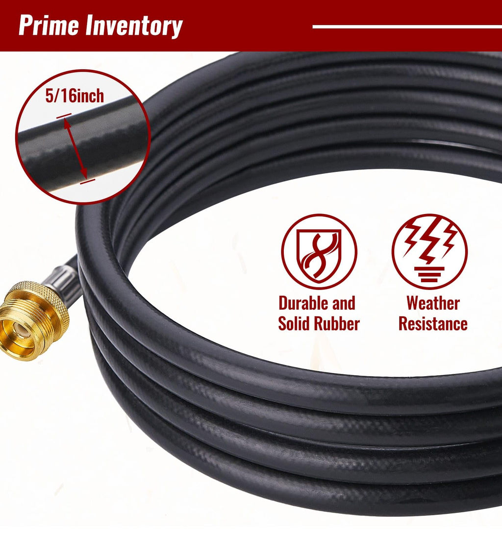 CALPOSE 6 Feet Propane Adapter Hose, 1lb to 20lb Adapter Converts 1lb Appliances to 5-40lb Tanks, Gas Hose for Weber Q, Coleman Grill, Buddy Heaters and More