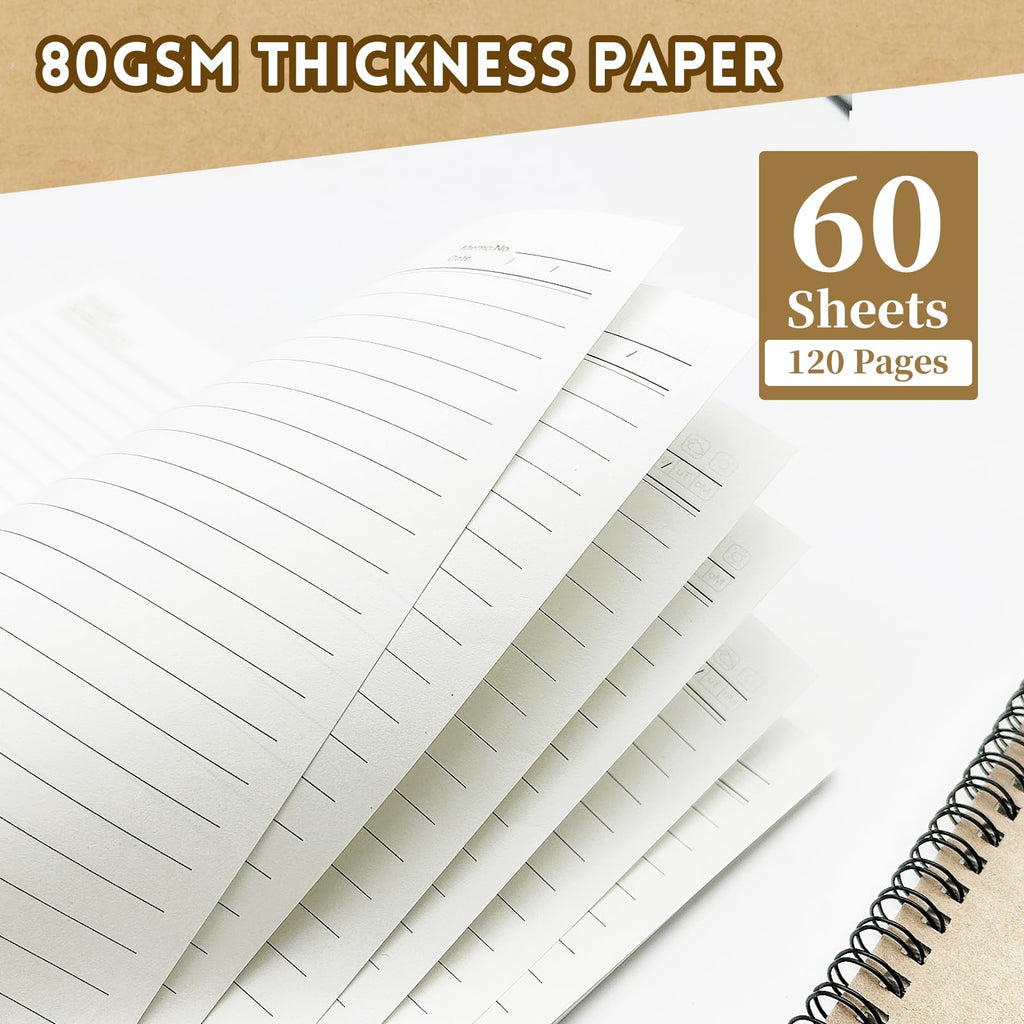12 Pack A5 Spiral Notebook, College Ruled Journals 8.3" x 5.5", 120 Pages Lined Writing Pads