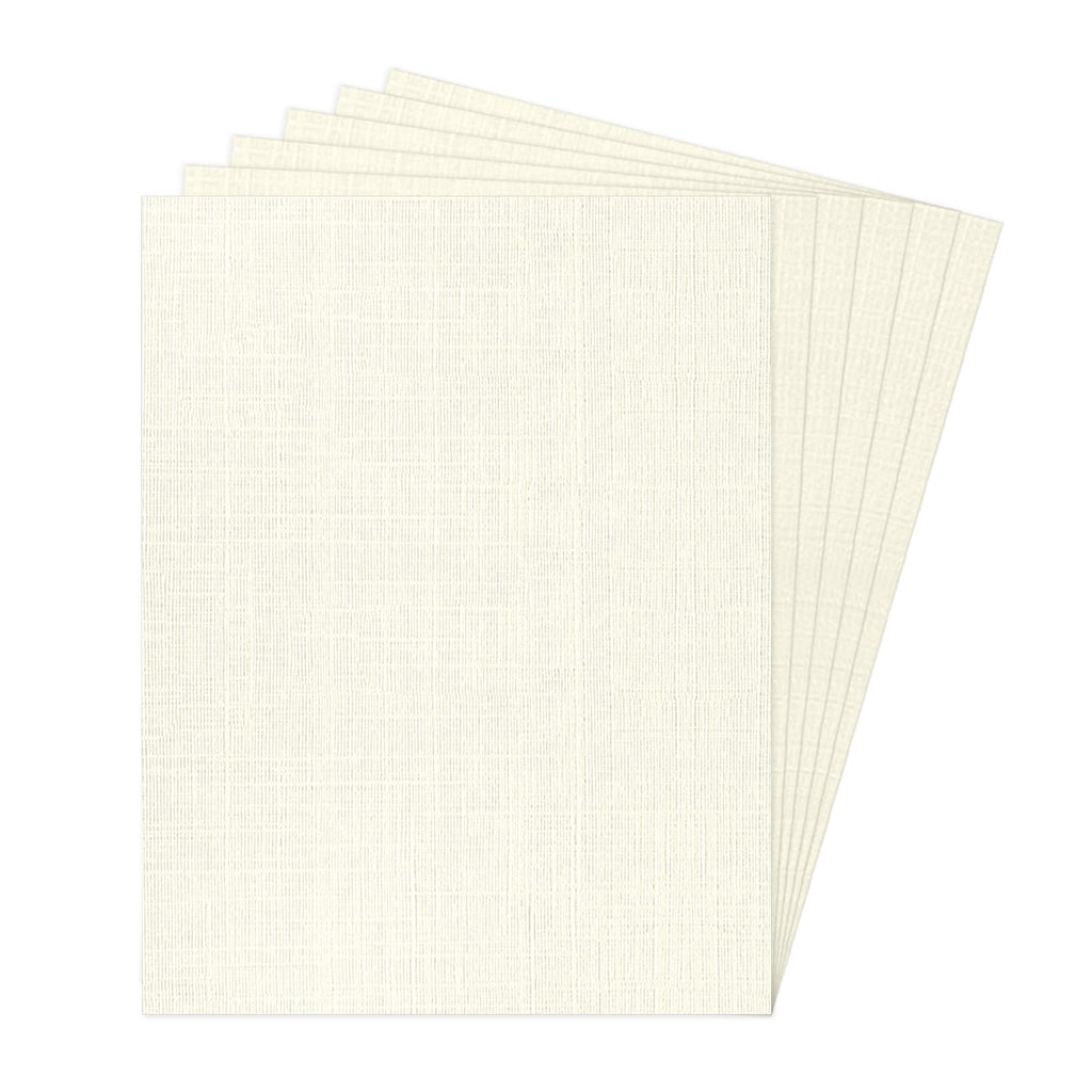 8.5 x 11 Ivory Linen Paper Textured Cardstock, Goefun 100lb Light Cream Thick Paper, Linen Textured Cardstock 100 Pack for Printing, Resume, Invitations, Artworks and Crafting