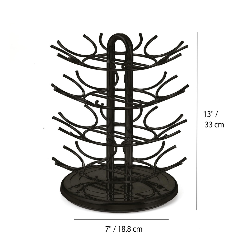 Starfrit Coffee Pod Capsule Carousel - Holds up to 28 Nespresso Vertioline Pods - Lazy Susan Platform – Black