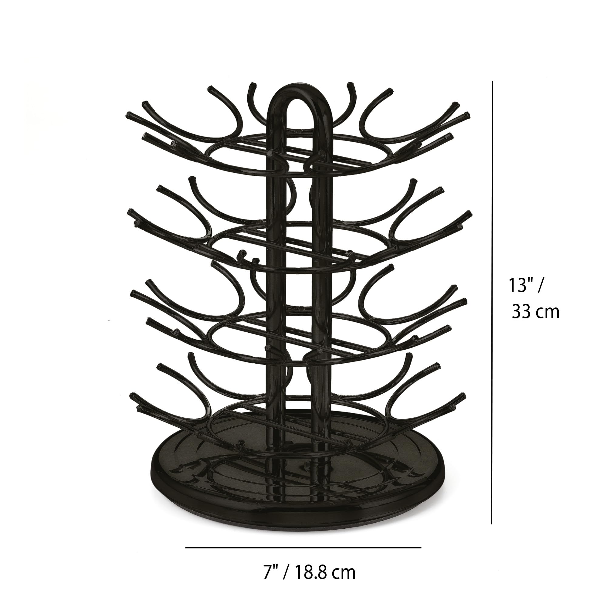 Starfrit Coffee Pod Capsule Carousel - Holds up to 28 Nespresso Vertioline Pods - Lazy Susan Platform – Black