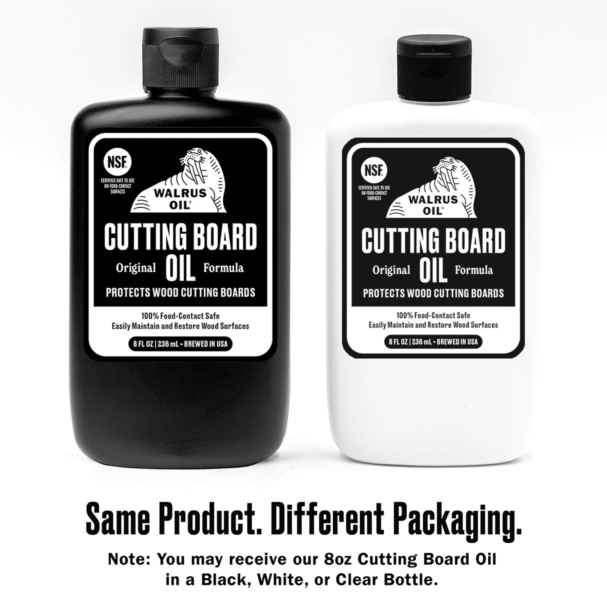 Walrus Oil - Cutting Board Oil and Wood Butcher Block Oil, 8 oz Bottle, FDA Food-Contact Safe