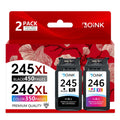 245XL 246XL Ink Cartridges Combo Pack High Yield Replacement for Canon PG-245 XL CL-246 XL – Compatible with Pixma TR4520 TR4527 MG2522 MG2520 MX490 MX492 MG2920, 1 Black 1 Tri-Color, 2 Pack