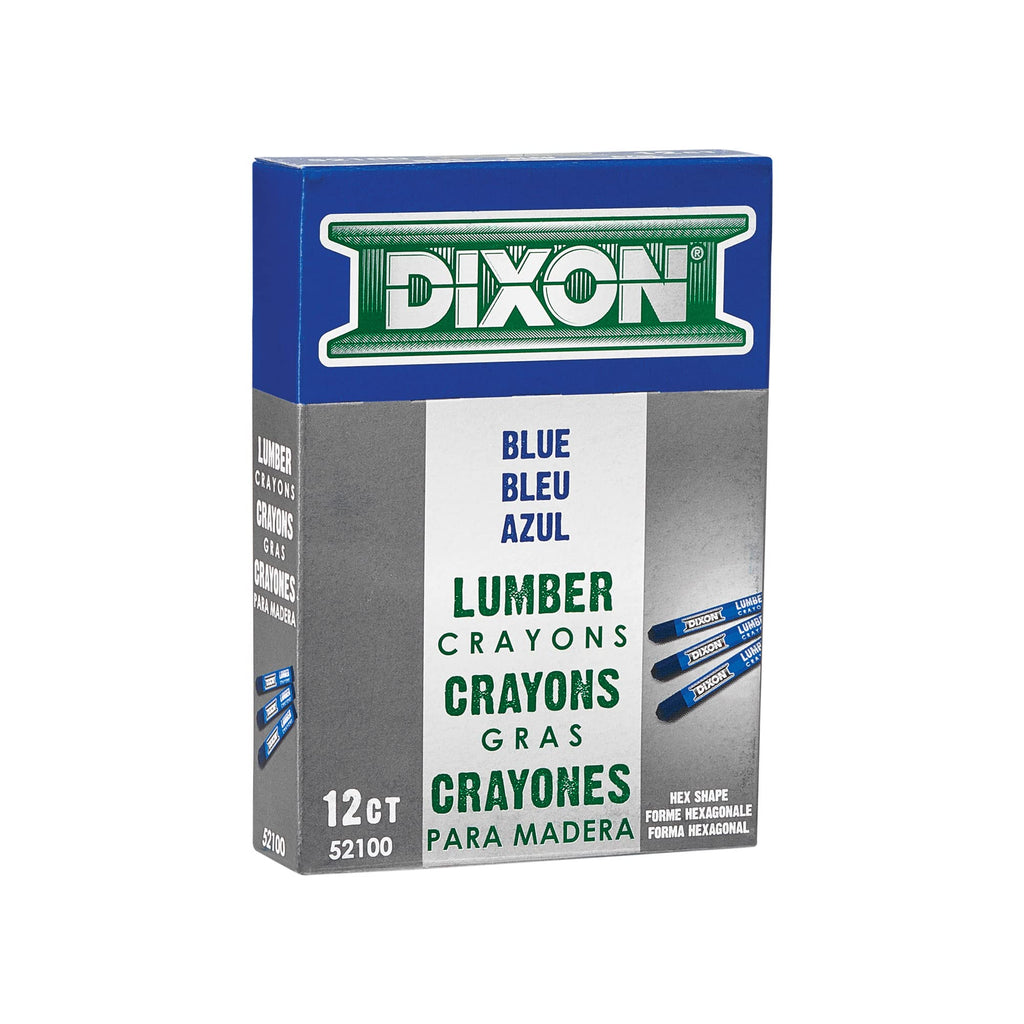 Dixon 52100 Lumber Marking Crayons, Blue, 12-Pack