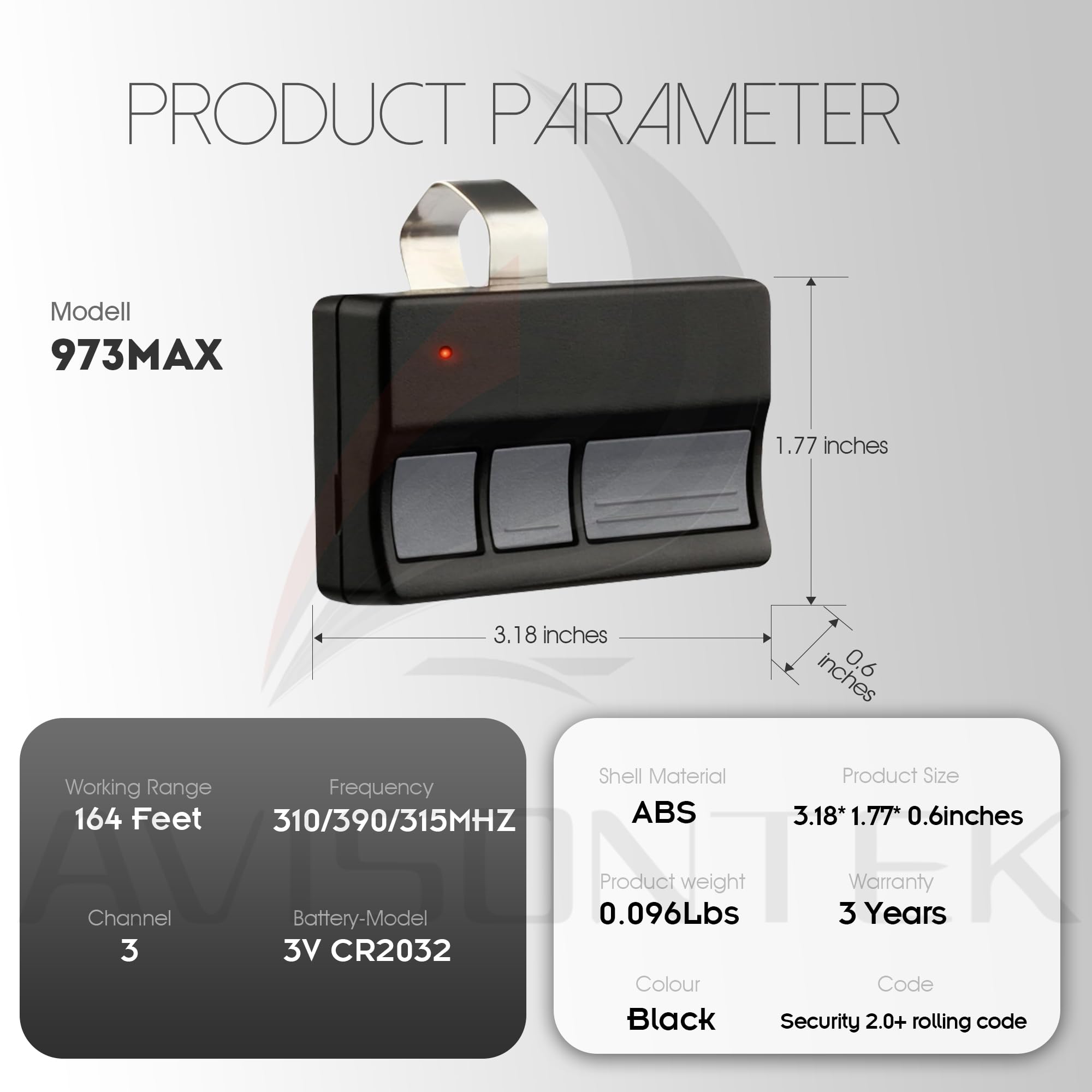 2 for LiftMaster Chamberlain Craftsman Garage Door Remote 971LM 973LM 371LM 373LM Universal【3 Year Warranty】
