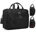 RAINSMORE 17.3 Inch Laptop Bag Expandable Briefcase for Men Large Water-Resistant Computer Messenger Bag Laptop Carrying Case for Work, Office, Travel, Black