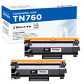 TN760 Toner Cartridges (with Chip) Replacement for TN760 TN 760 TN730 Toner Compatible with Brother DCP-L2550DW MFC-L2750DW MFC-L2690DW MFC-L2717DW HL-L2370DW HL-L2379DW HL-L2390DW HL-L2350DW (2 Pack)