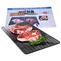 Thawing Plate Aluminum Alloy Quick Thawing Board Kitchen Tool for Freezing Quick Thawing Ingredients Such As Meat, Steak, Chicken and Fish-no Electricity, No Microwave (Black)