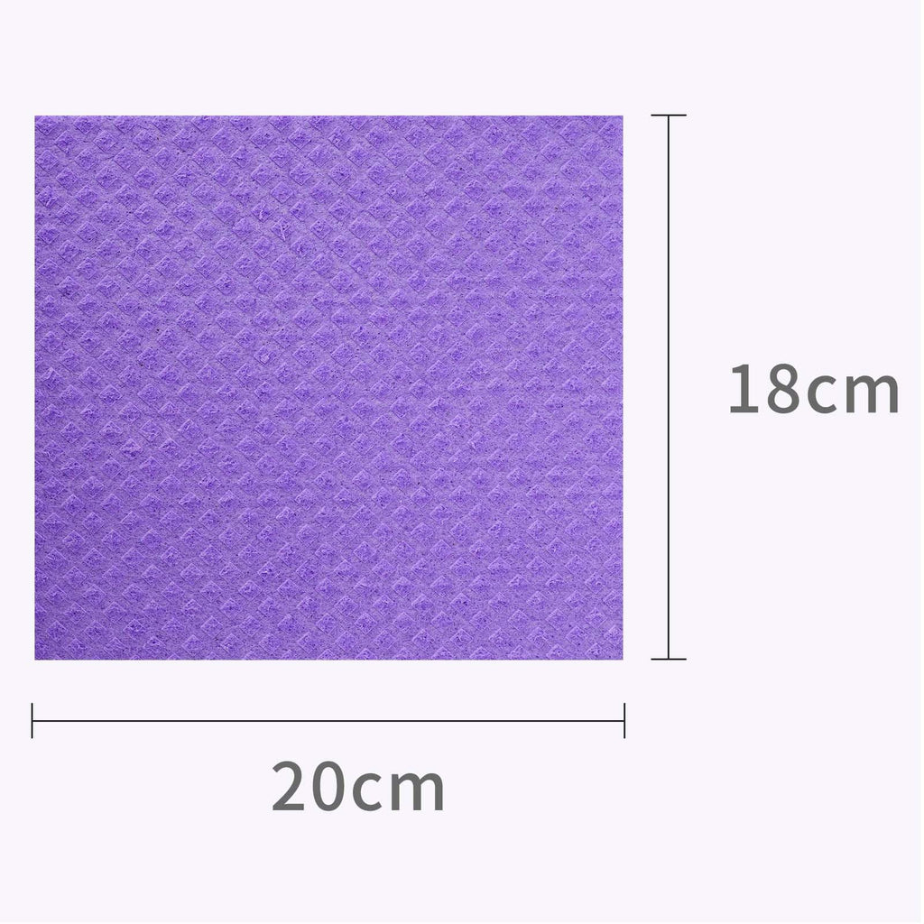 Colorful Wood Fiber Cleaning Cloths, 7x8 Inches, 10-Pack, Eco-Friendly & Reusable, Super Absorbent & Lint-Free, Ideal for Kitchen, Car, Glass, and Household Cleaning